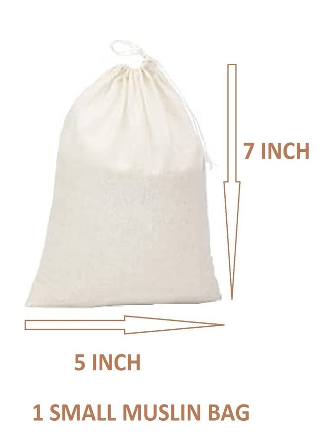 WUD 3 pcs Unbleached Muslin Cheese Cloth Set for Kitchen,Making Hung Curd,Paneer,Sprouting Beans or use as Strainer for Straining Juice or Nut Milk(1 Big+1 Small Muslin Bag+ 1 Roti Cover) - Image 3